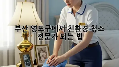 부산 영도구에서 친환경 청소 전문가 되는 법!